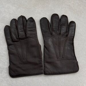 Coach Dark Brown Leather Gloves